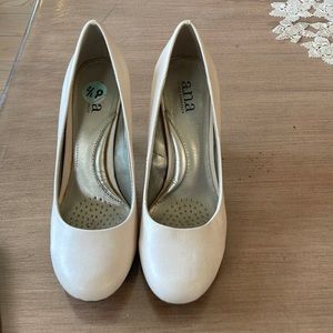 a new approach  nude  heels shoes